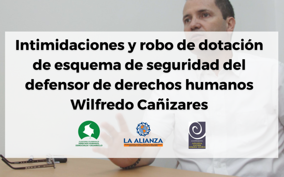 Intimidaciones y robo de dotación de esquema de seguridad del defensor de derechos humanos Wilfredo Cañizares