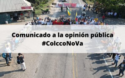 Comunicado a la opinión pública – #ColccoNoVa