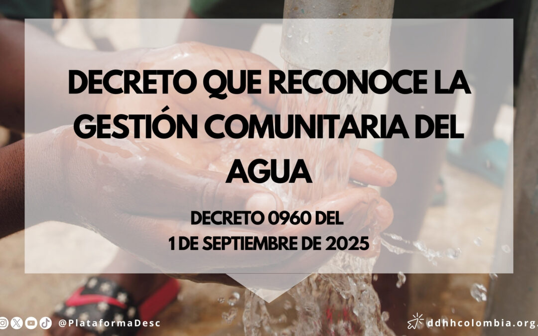Decreto que reconoce la gestión comunitaria del agua